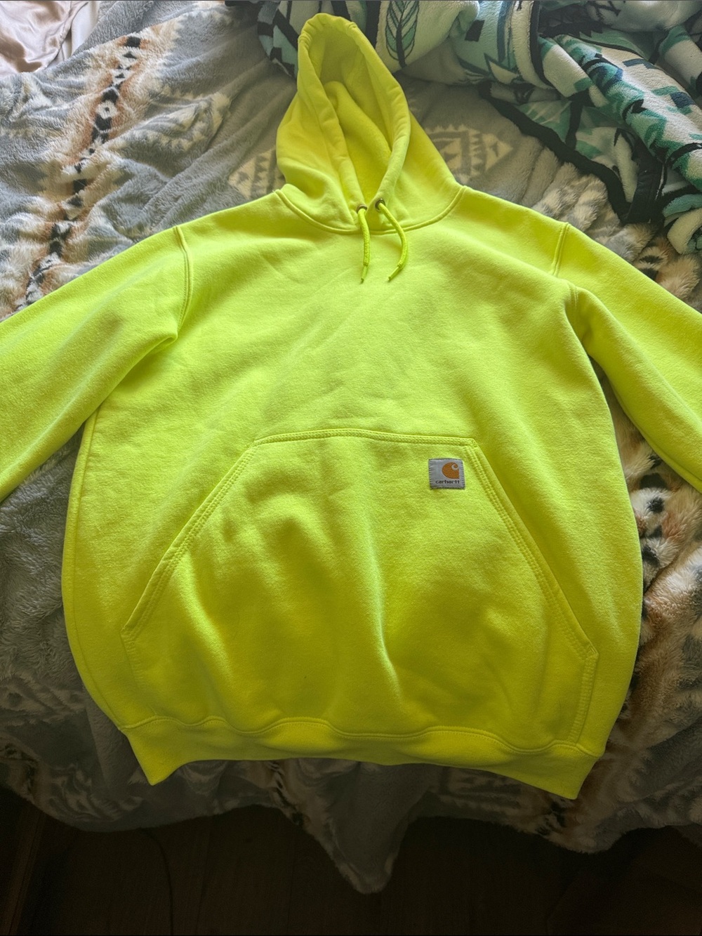Carhartt Men’s High-Vis Neon Yellow Crewneck Hoodie